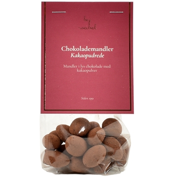 Trøffel sjokolademandler i pose med top